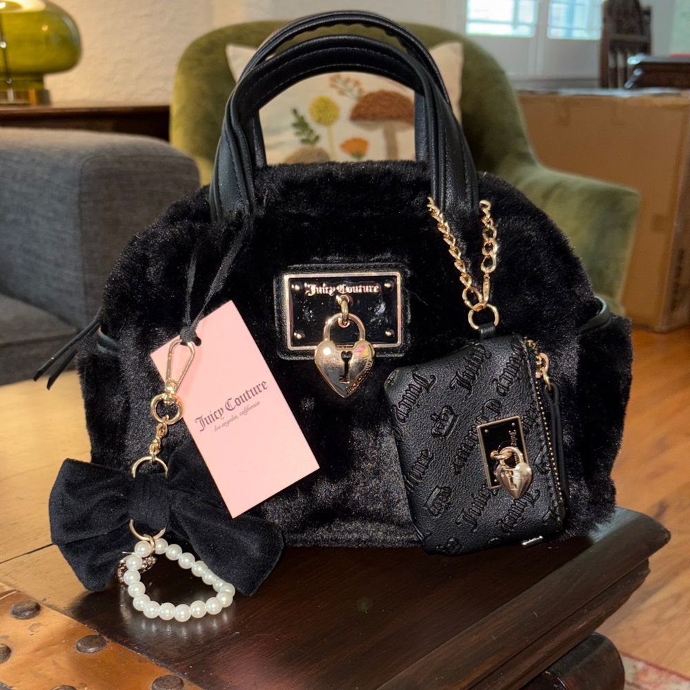 Juicy Couture Liquorice Fur Duffle Set